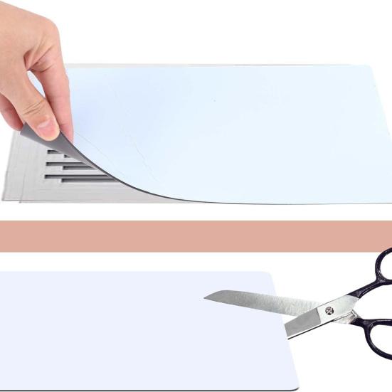 Магнитная белая вентиляционная крышка Высокопрочный ПВХ Толстый прямоугольник Режущийся дом Дом на колесах HVAC Пол Стена Потолок Воздухозаборник Вентиляционное отверстие Защитный лист