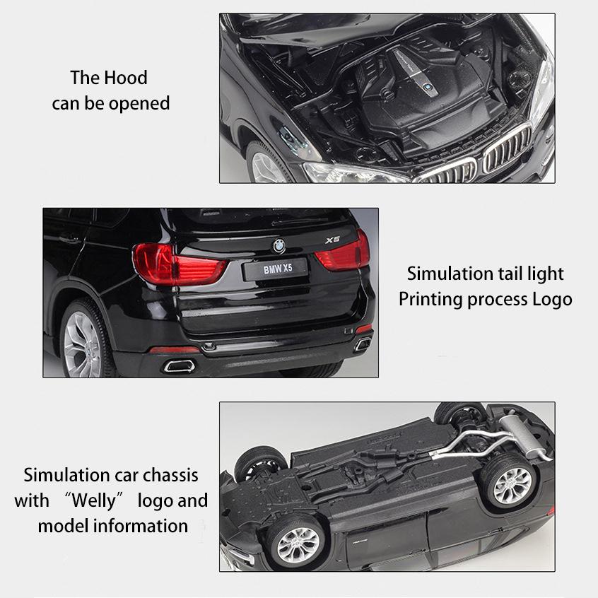 1/24 WELLY BMW X5 модель автомобиля из сплава, литая под давлением металлическая игрушечная модель автомобиля, высокая имитация, коллекция, детские подарки