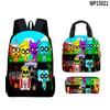 3d Sprunki Game Backpack With Waterproof Lunch Bag And Pencil Case For School