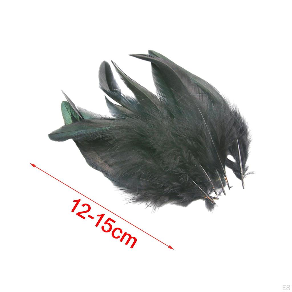50 Pieces Feathers for Crafts Chicken Feather Decorations Handicraft Accessories Wedding Hats