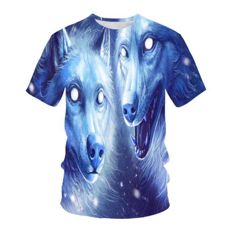 Летняя мужская футболка с цифровой печатью, мужская повседневная спортивная рубашка с круглым вырезом и коротким рукавом