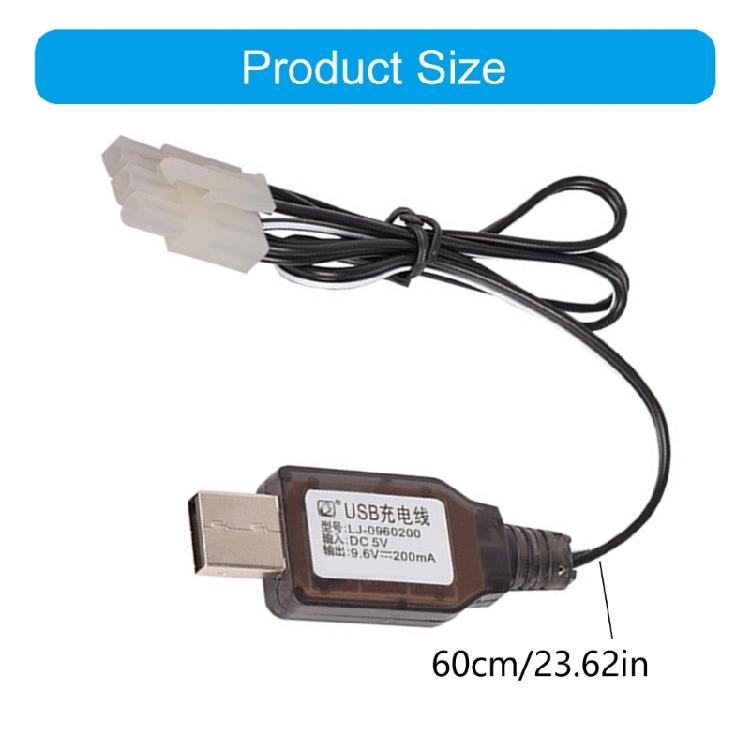 Компактный USB-зарядный шнур для зарядки NiMH NiCD аккумуляторов 9,6 В для удаленных игрушек, освещения и электроинструментов для удаленного автомобиля
