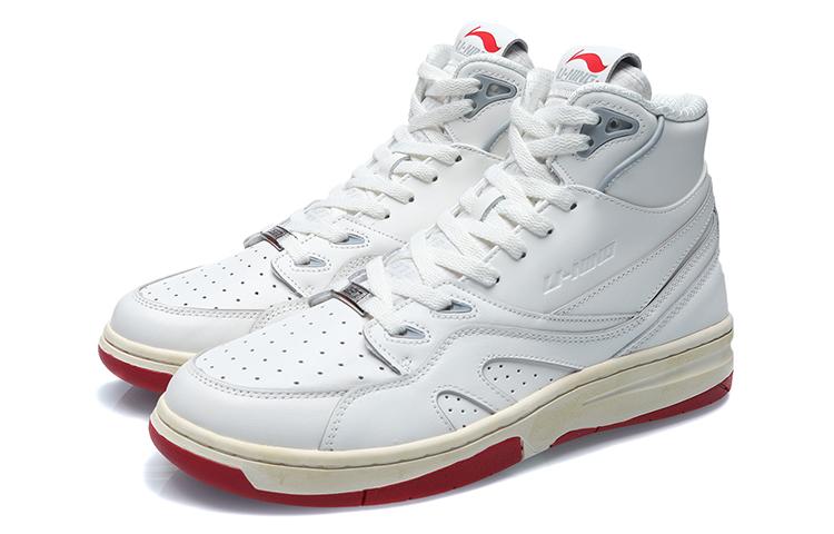 Men's Sneakers Li-Ning 937 Vintage Basketball Shoes Unisex High-top Ecru