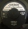 7inch Record JACK ROSS - Cinderella 45HLD9534 London Records, 1962 UK Pop Used