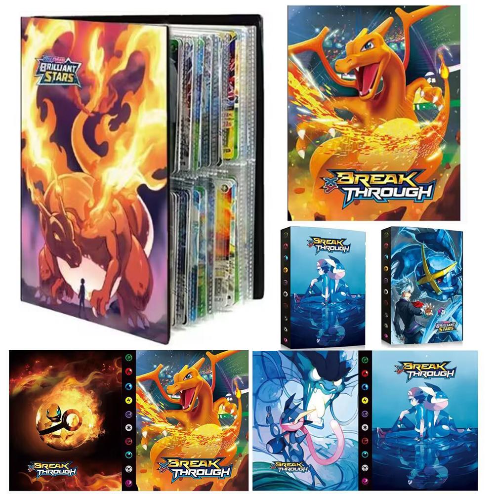 Альбом-книга для карт Pokemon Charizard 240 шт. Альбом для игровых карт Pok é mon VMAX GX EX Держатель Коллекционный переплет Папка Игрушка Подарок для детей