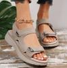 Large Size Casual Sandals Women's Sports Style Velcro Comfortable Fish Mouth Sandals