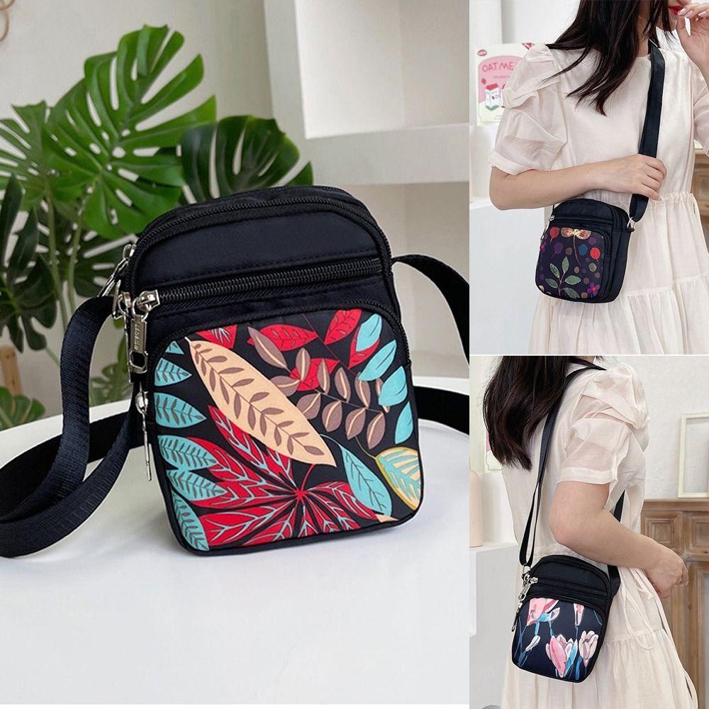 Печать Маленькая Квадратная Сумка Нейлоновые Нагрудные Сумки Повседневная Сумка Через Плечо Мужчины Женщины