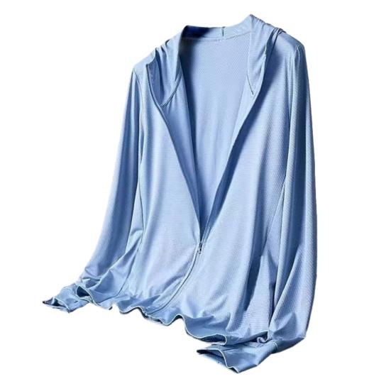 Мужская толстовка с капюшоном из ледяного шелка и рыбалки, с капюшоном из дышащей сетки, солнцезащитное пальто, летняя однотонная тонкая верхняя одежда