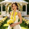 Floral Decor for Birthday Gifts Flower Graduation Leis, Artificial Satin Ribbon Grad Stole, Senior Tropical Decorative Strap Crafts Leis with
