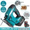 588Vf Cordless Jigsaw 65mm 2900RPM Electric Saw Multi-Function Wood Metal Cutting Power Tool 2 X 15000mAh for Makita 18V Battery