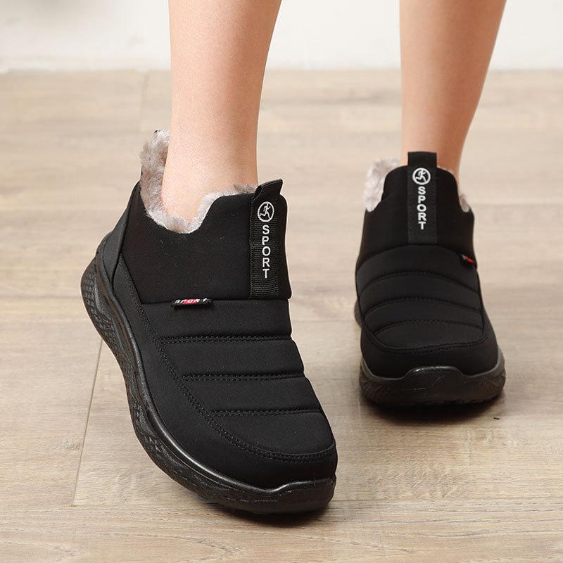 Женские зимние ботинки 2025 Новое поступление Женская обувь Обувь на платформе Женские ботинки на плоской подошве Теплые ботинки Женские повседневные плюшевые зимние ботинки Женские