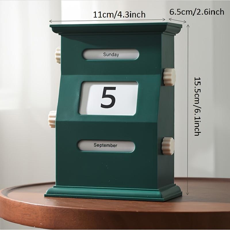 Настольный календарь с перекидным дисплеем, многоразовый календарь на каждый год, индикаторы дня и месяца, многоразовые домашние украшения, подарок