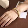 Colorful Enamel Cloisonne Bracelet Dainty Rhinestone Inlay Oil Dipping Cuff  Women