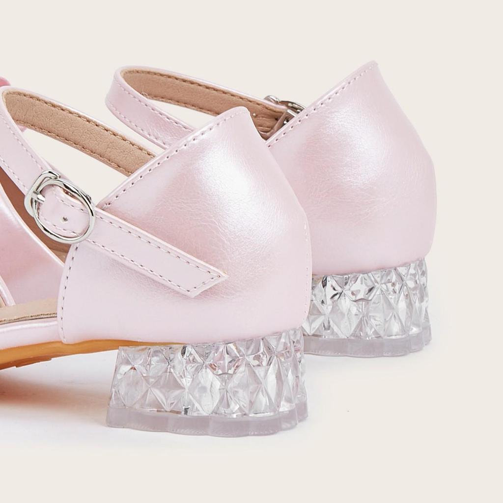 Стильные туфли-босоножки на высоком каблуке с камелиями для девочек 2025 - Туфли принцессы для ношения на улице