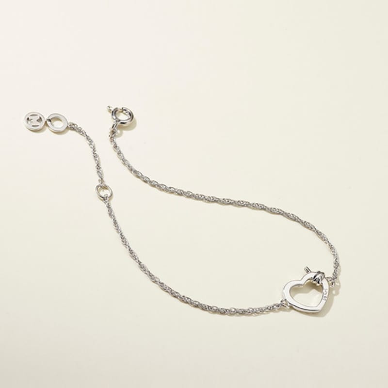 METROCITY JEWELRY Браслет Белый Cuore из стерлингового серебра A231SB2002WPA