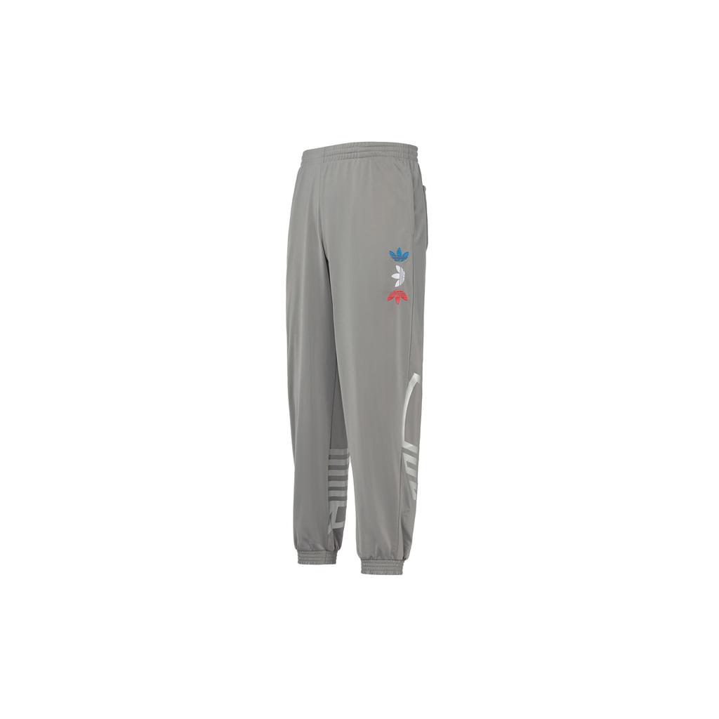 Adidas Originals Metallic Track Pants With Trefoil Logo Men Bottoms Grey FS7324