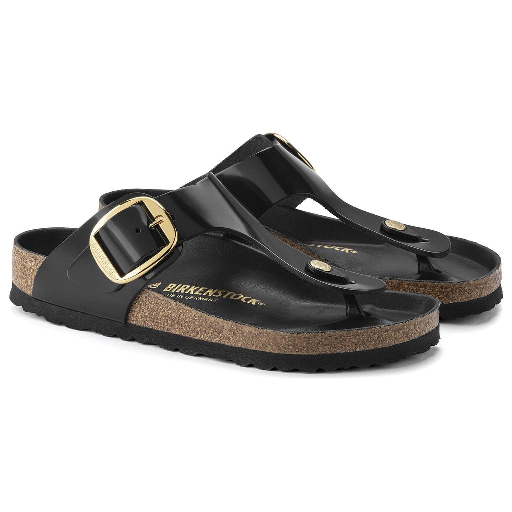Birkenstock Gizeh Большая Пряжка Мягкие Удобные Влагостойкие Шлепанцы Унисекс шлепанцы Черный 1021469