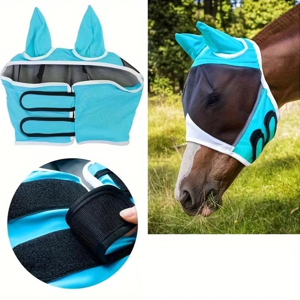 Adjustable Horse Face Cover Professional Horse Mask Durable Horse Fly Mask  Summer Season