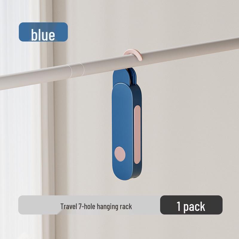 Xin Zao Portable Travel Clothes Hanger - Multi-functional Folding Rack with Seven Drying Holes for Hotel and Business Trips.