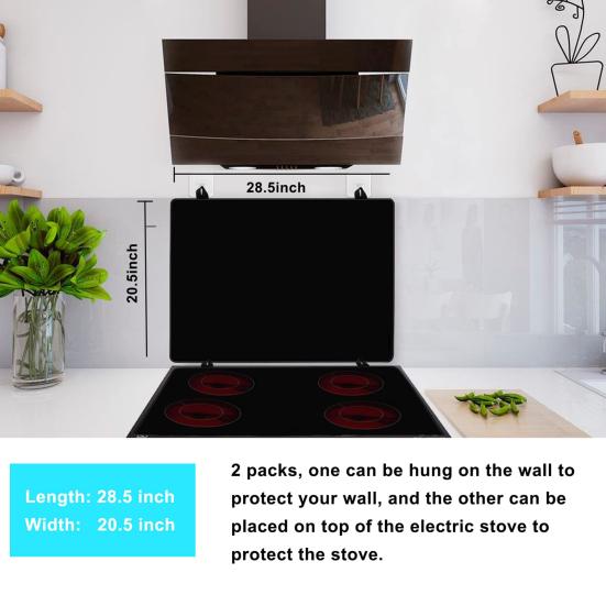 1 Set Cooktop Protector Mat Smooth Surface Household Supplies Easy To Clean Induction Cooktop Protector Mat Practical Anti-scratch