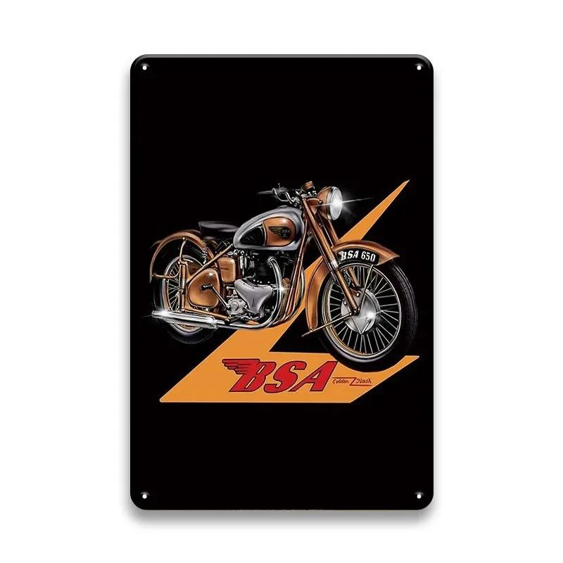 Vintage Motorcycle Guzzi Metal Sign Retro Plate Decorative Plaque Wall Decor Garage Man Cave Motor Tin Painting Wall Decor