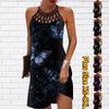 Летнее модное сексуальное платье без рукавов, мягкое повседневное платье с 3D загадочным принтом бабочки, платье на бретельках без рукавов, летнее платье на подтяжках
