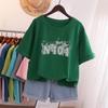 Female  L-5XL T Shirt Plus Size Tshirt Short Sleeve Cartoon Women Top Summer Sweet Couple O Neck Oversized T Shirts