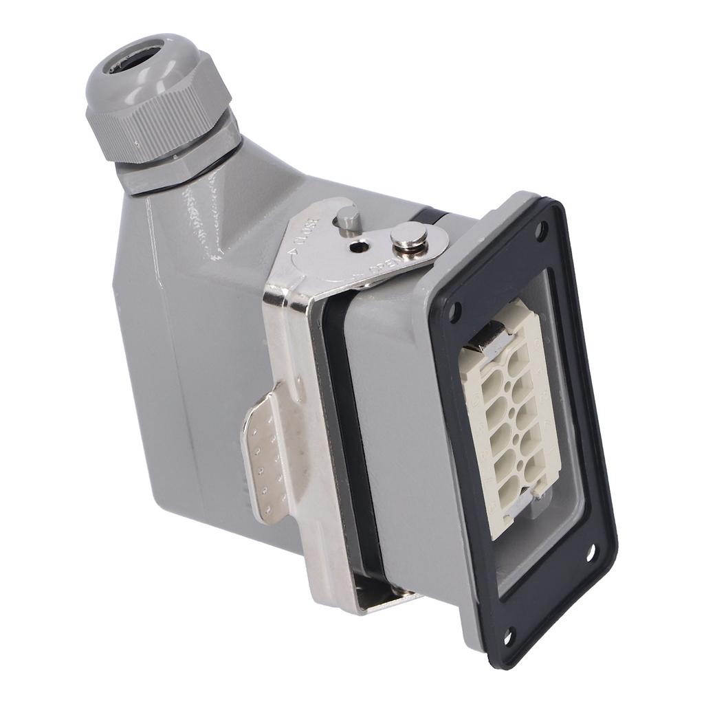 Сверхмощные разъемы Водонепроницаемый авиационный штекер 10 контактов Боковой вывод Промышленные средства управления