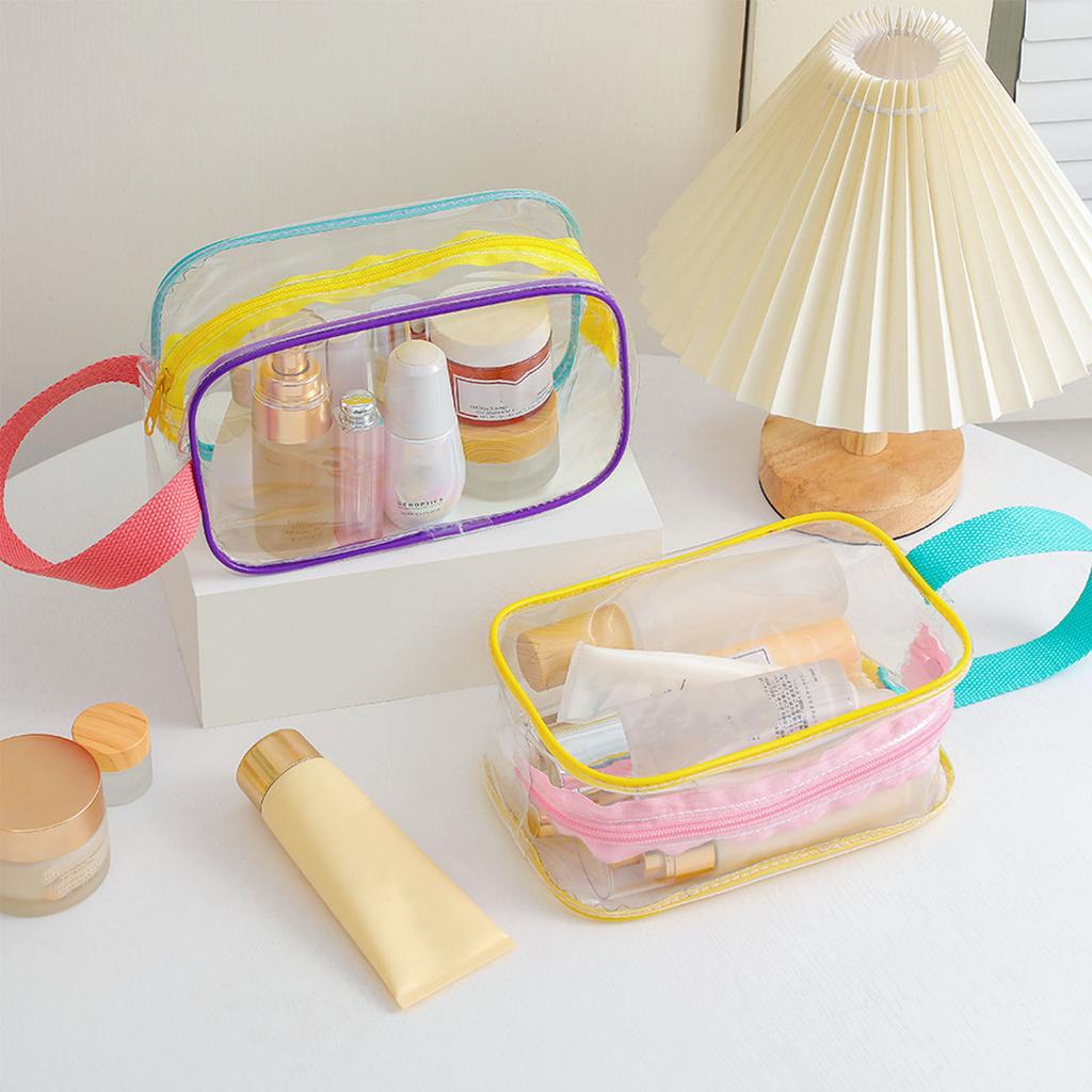 Модная прозрачная косметичка из ПВХ для женщин, косметички на молнии, косметика для случая Tr