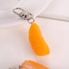 Cute Simulation Fruit Orange Keychain Trinket Simple Food Charms Women Girls Bag Pendant Jewelry Car Accessories Keyring