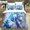 Комплект постельного белья 3D Anime Genshin Impact, пододеяльник, одеяло, комплект постельного белья, наволочка, размер King Queen Twin для мальчиков и девочек взрослых