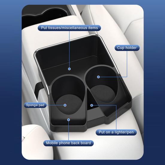 Универсальный автомобильный подлокотник, ящик для хранения вещей в центральной консоли, подлокотник с подстаканником, органайзер для переднего сиденья автомобиля, грузовиков, внедорожников
