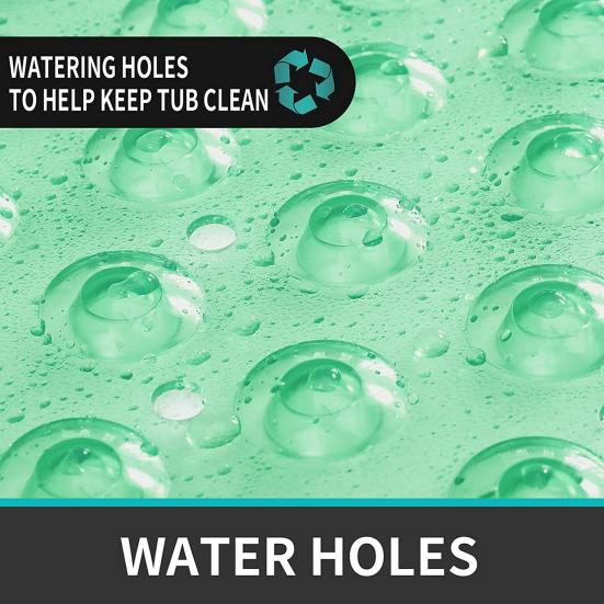 Противоскользящий коврик для ванны из ПВХ с массажной текстурой. Прочные присоски. Не имеет запаха. Устойчив к выцветанию. Легко моется. Коврик для ног для душа. Семейные поставки.