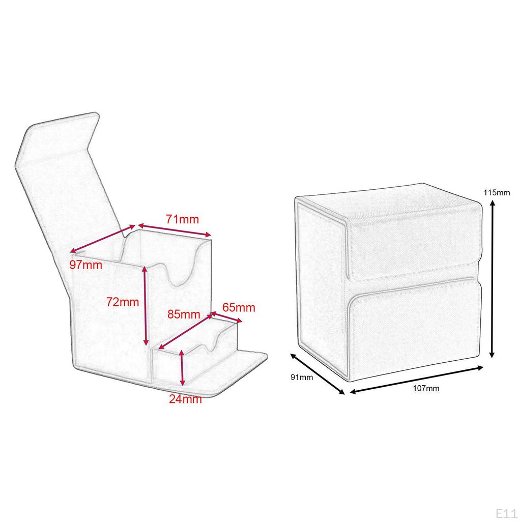 Коробка для коллекционных карточек из прочной искусственной кожи для карт TCG Baseball