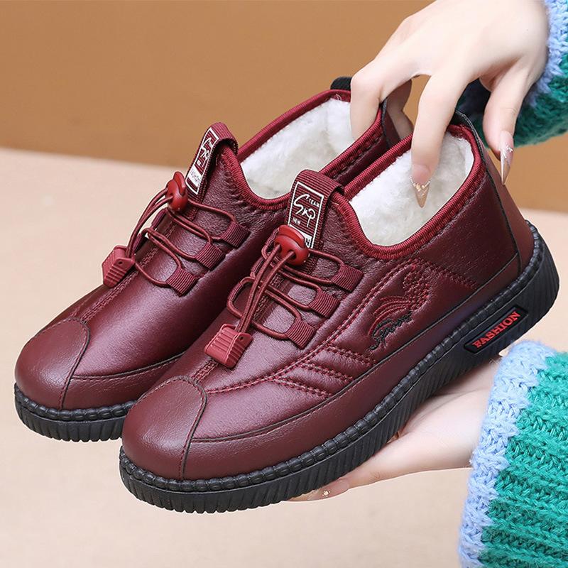 Winter New Snow Boots Cloth Shoes Velvet Warm Casual Flat Comfortable Women's Cotton Shoes