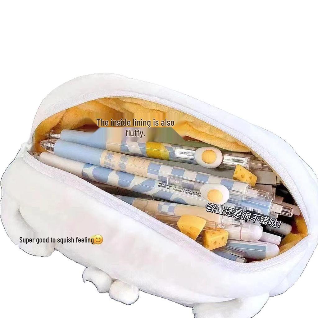 Большой забавный пенал в стиле Xiaohongshu, дизайн в виде песчаной скульптуры, школьная сумка для канцелярских принадлежностей с большим отделением