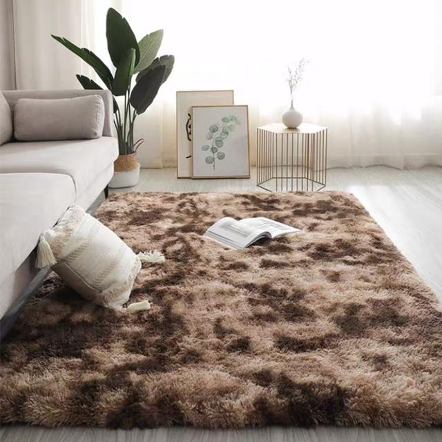 Silky Fluffy Carpet Modern Home Decor Long Plush Shaggy Rug Children 'S Play Mats Sofa Living Bedroom Bedside Mat Balcony Carpets