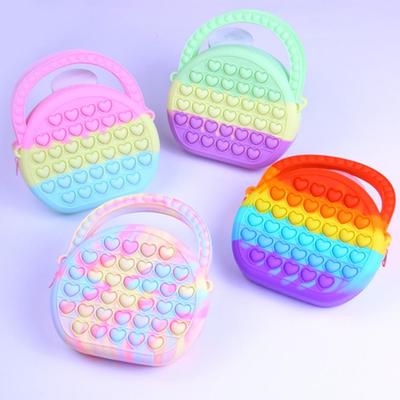 Силиконовая детская сумка, силиконовый кошелек Pinch Le, полукруглая сумка для девочек с мультяшным рисунком, сумка Bubble Le с нулевым кошельком