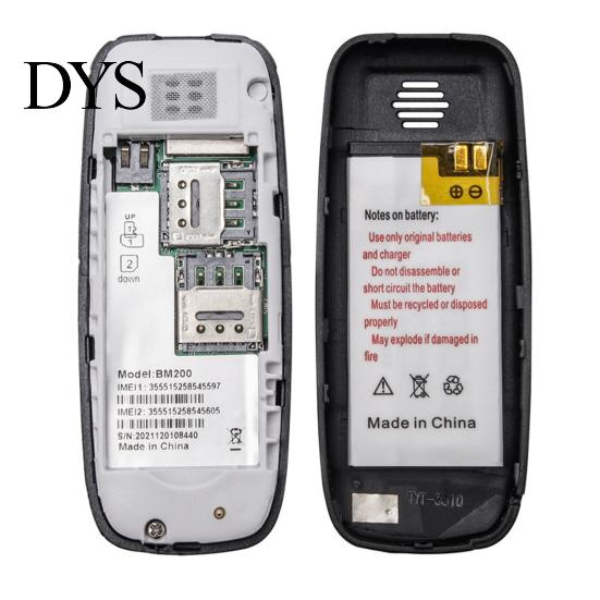 Taschenhandy Mini BM200 Tastentelefon Dual-SIM Dual-Standby Ohne Kamera 0,66 Zoll GSM Quadband Ersatz Kleinhandy für Ältere