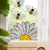 Floral Window Cling Bees And Flower Static Sticker Removable Rainbow Maker Window Decal for Home Office Bedroom Spring Summer Decoration