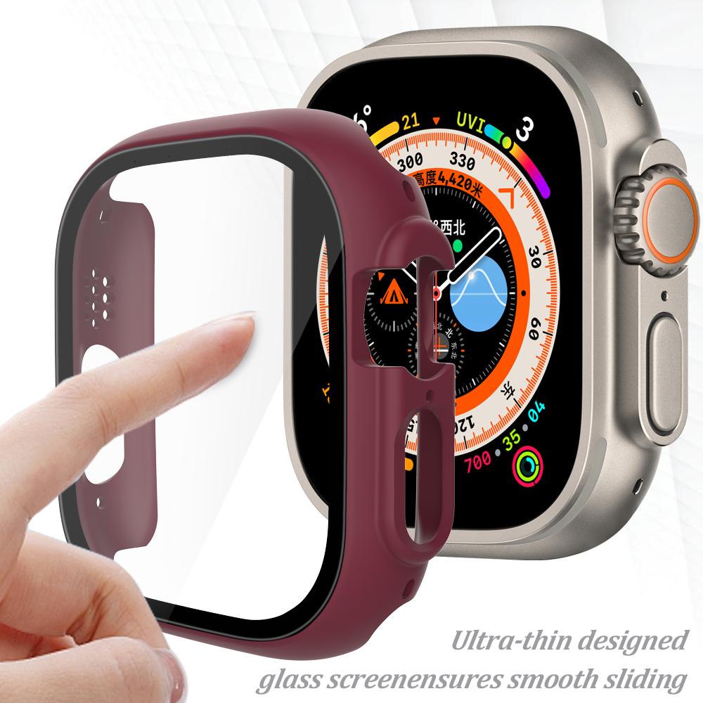 Стекло+Чехол для Apple Watch Series 7/8/9 41мм 45мм Защитное стекло для экрана 44мм40мм Бампер для iWatch Ultra/Ultra2 49мм Защитный чехол