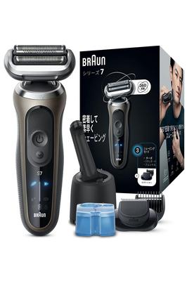 Электробритва Braun Series 7 с чистящей машинкой Электробритва Триммер для бороды Titanium Gold Мужская 72-C7500cc