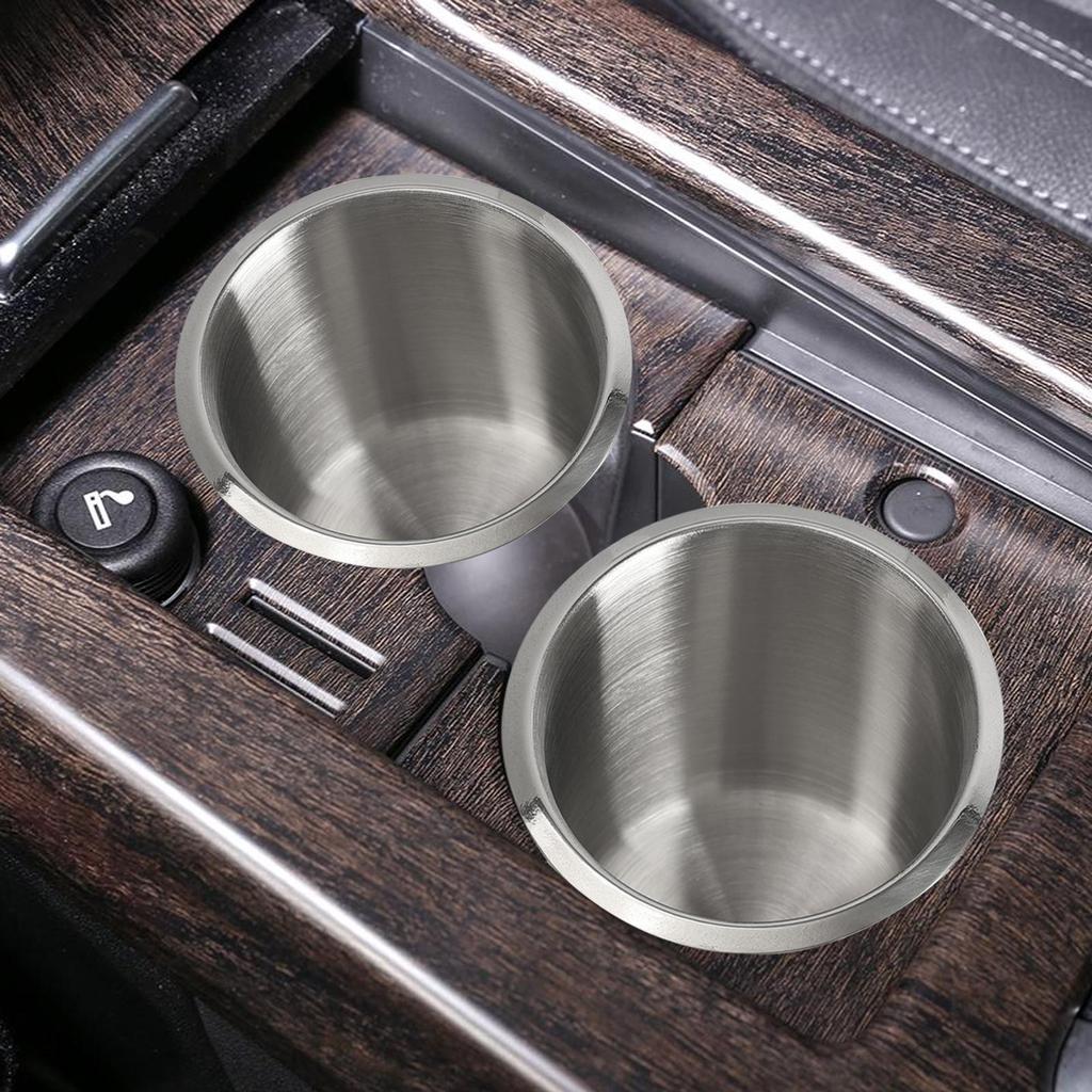 2Pcs Universal Stainless Steel Cup Drink Holders Portable Cup Mount Organizer Storage