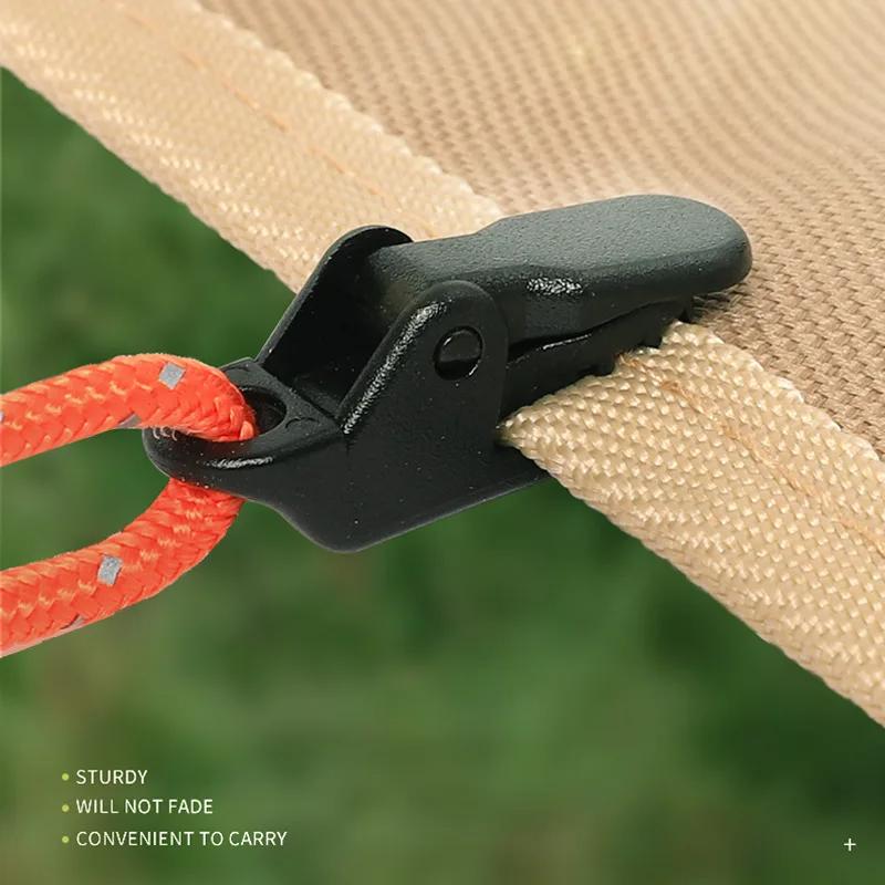 10/50/100pcs Sturdy Tent Clips Outdoor Tarpaulin Clips Anti-wind Fixed Camping Tent Hook Crocodile Clamp Clip for Outdoor Campin