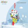 Infant Black White Geometric Toy With Teether And Visual Stimuli For Early Learning