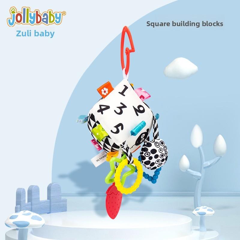 Infant Black White Geometric Toy With Teether And Visual Stimuli For Early Learning