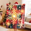 1 шт. Розовый Рождественский плед с принтом снежинок, гладкий фланелевый плед для дома, гостиной, спальни, декор, новый рождественский подарок