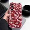 Тонкий чехол с текстурой кожи и принтом губ для Samsung S25 S24 FE S23 Ultra S22 S21 A16 A56 A36 A15 A55 A35 A14 A26 TPU мягкий противоударный матовый чехол для телефона