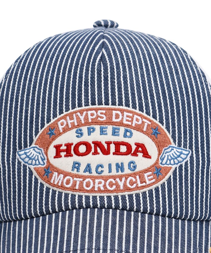 PHYPS МОТОЦИКЛ Кепка-сетка с полосками Honda_Синяя