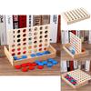 Wooden 4 Chess Connected Line Game Board Children Puzzle Toy For Brain Development